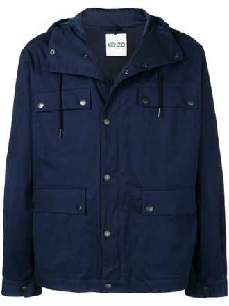 Kenzo multi-pocket jacket - men - Cotton/Polyester - S - Blue