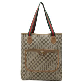 Gucci Beige Multi-Color Pvc Leather Handbag Tote Bag (Pre-Owned)