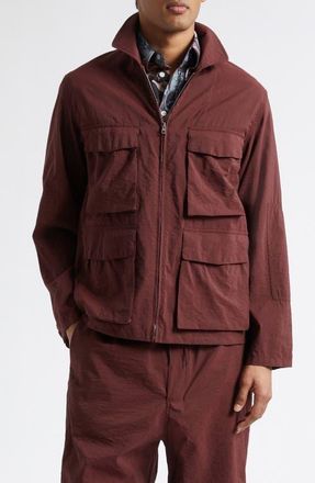 Christophe Lemaire 3D Pocket Washed Technical Cotton Blend Jacket in Porto at Nordstrom, Size 36 Us