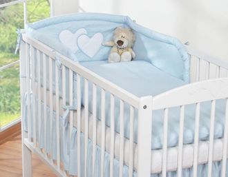 OEM Juego De Ropa De Cama De 3 Piezas 135x100 - Corazones Azules