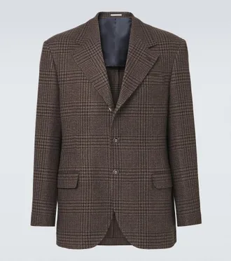 Brunello Cucinelli Blazer de cachemir a cuadros