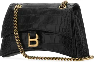 Balenciaga Womens Black Leather Crush S Shoulder Bag T Domesticated Calf Le Clutch