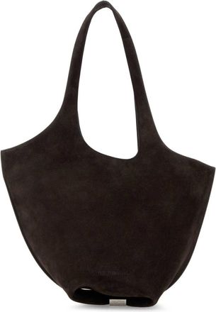 The Attico Dark Brown La Scoop Shoulder Bag