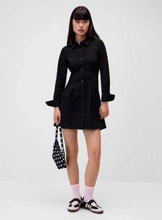 Twik Womens Flared pleated-waist shirtdress