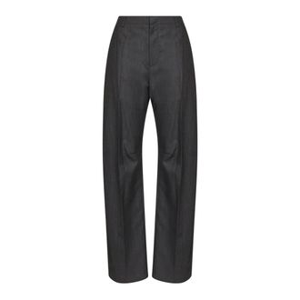 Maison Margiela Wide-leg Tailored Trousers - female - MM6 Maison Margiela - Wide Trousers - Gray - XS - Trousers