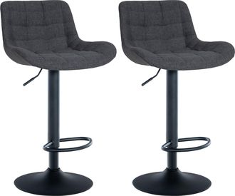Clp Clp - Set De 2 Taburetes De Bar Tover Negro Tela