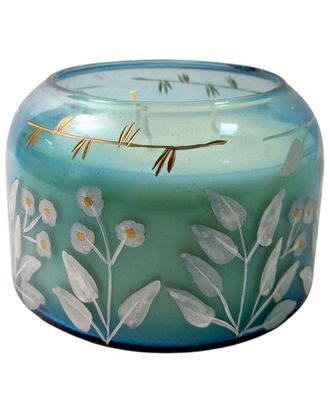 Sagebrook Home 6In 33Oz Jasmine Floral Pattern Candle