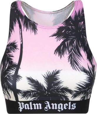 Palm Angels Paarse Sunset Print Mouwloze Top - Dames - Tops zonder mouwen - Veelkleurig - XS - Polyester - Tops