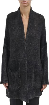 Avant Toi Cardigan Aperto in Garza di Cashmere - Dames - Cashmere truien - Zwart - S - Kasjmier - Truien & Vesten