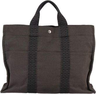 Hermès Fourre Tout Brown Canvas Handbag (Pre-Owned)