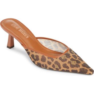 Steve Madden Lisbeth Pointed Toe Mule in Leopard Mesh at Nordstrom Rack, Size 7.5