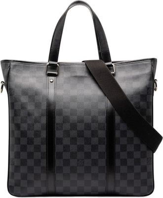 Louis Vuitton Damier Graphite Black Pvc Leather Handbag Shoulder Bag (Pre-Owned)