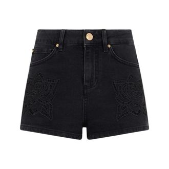 Roberto Cavalli Dames, Korte broeken, Zwart, Maat: XL Katoen