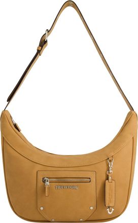 True Religion SUEDE PU ZIP TOP HOBO