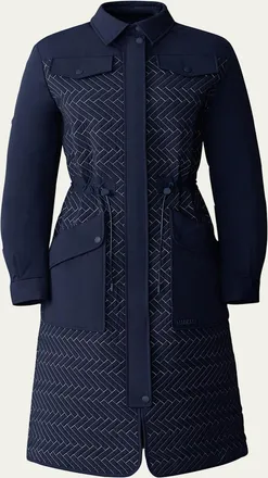 Mackage Chevron Quilted Long Down Coat