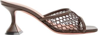 Amina Muaddi Lupita Net 70 Sandals, Brand Size 38 ( US Size 8 )