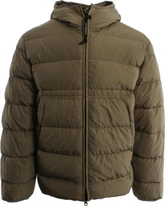 C.P. Company Chrome-R Goggle Down Jacket - Heren - Winterjassen - Groen - S - Leer - Jassen