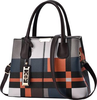 Generic Stylish Womens Messenger Bag Large Capacity European Design Casual Daily Use Shoulder Crossbody Purse For Travel Work And Outings (Coffee, One Size)