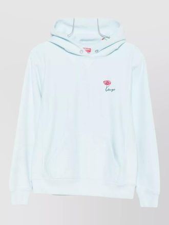 Kenzo hooded sweatshirt front pouch pocket ribbed cuffs