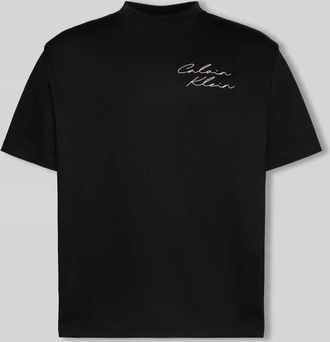 Calvin Klein Jeans Relaxed Fit T-Shirt aus reiner Baumwolle in Black, Gr&ouml;&szlig;e XXL