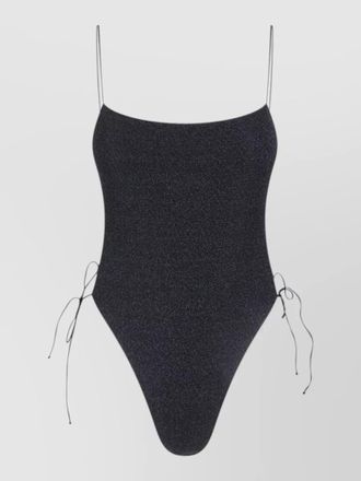 Os&eacute;ree glitter beach coverup spaghetti straps side ties