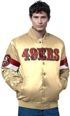 Starter Mens Starter Gold San Francisco 49ers Triple Option Full-Snap Varsity Jacket at Nordstrom, Size Xx-Large