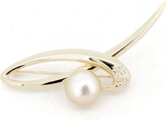 Tasaki Pearl Diamond Au750 Brooch