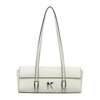 Karl Lagerfeld Baguette Tas - Dames - Tassen - Beige - Maat: ONE Size Leer