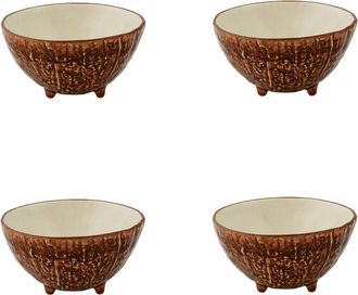 Bordallo Pinheiro Bowl Coconut Tropical Fruits - Set 4 pz