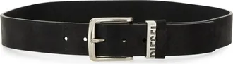 Diesel Black Logo Buckle Belt