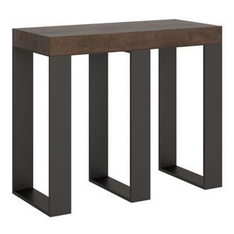 Itamoby Consolle Allungabile 90x40/196 Cm Sintesi Small Noce Telaio Antracite