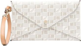 Moreau Beige Canvas Foldover Tas met Goudkleurige Hardware - Dames - Clutches - Beige - ONE Size - Katoen - Tassen