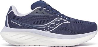 Saucony Womens Ride 18 Running Shoes In Navy/aster