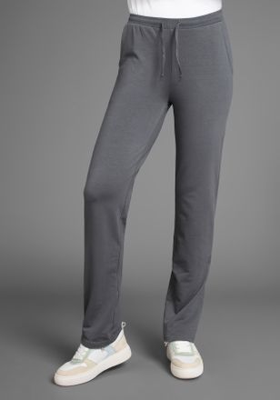 Flashlights Sweathose FLASHLIGHTS, Damen, Gr. 32/34, N-Gr, grau, Sweatware, Obermaterial: 95% Baumwolle, 5% Elasthan, unifarben, Basic, l&auml;ssig geschnitten lang, H