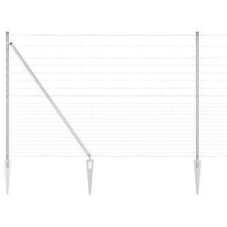 Berkfield Home Field Fence 1.6x25 m Galvanised Steel in Silver
