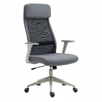 OEM Silla De Oficina Giratoria Ajustable De Malla Gris, C&oacute;moda Y Ancha