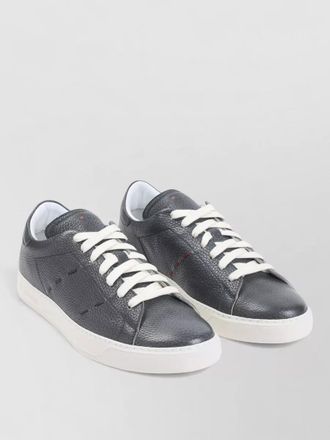 Kiton low top sneakers grained leather laces