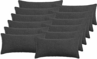 vidaXL Funda De Almohada 12 Pcs Heerlen Gris Oscuro 40 X 80 Cm Boucl&eacute; Vidaxl