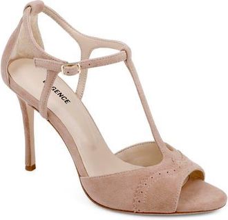 L'agence Radha T-Strap Sandal in Cappuccino Suede at Nordstrom, Size 8.5