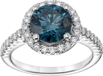 Grown Brilliance 2.75 Carat 14K White Gold Round Cut Lab Grown Diamond Halo Engagement Ring for Women- Color/Clarity-G+VS