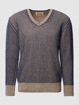 Scotch & Soda Strickpullover mit mit Woll- und Kaschmir-Anteil in Marine, Größe M