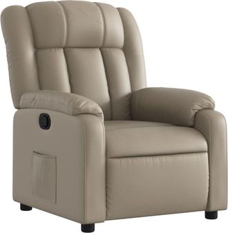 vidaXL Vidaxl - Sill&oacute;n Reclinable De Cuero Sint&eacute;tico Color Capuchino