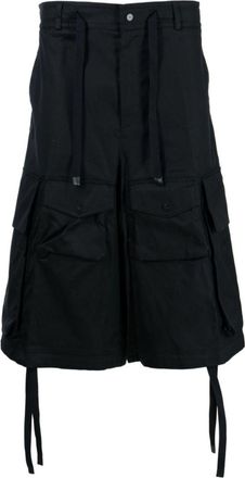 Moncler Pantaloni corti con cavallo basso - Nero