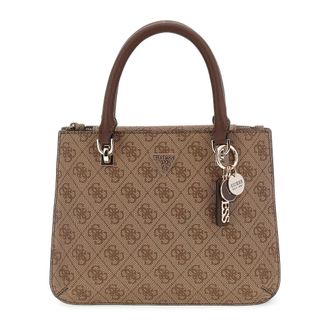 Guess Noelle II Small Multi Comp Satchel - Dames - Handtassen - Beige - ONE Size - Polyester - Tassen