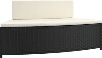 vidaXL Panche per Spa con Cuscini 2 pz in Polyrattan Nero - Vidaxl