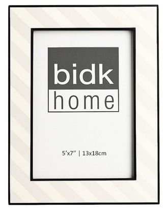 BIDKhome Bidkhome Black & White Resin Bone Picture Frame 5X7