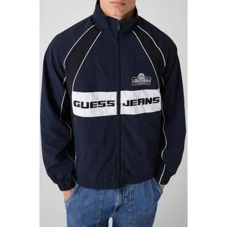 Guess Nylon Track Jacket in Blue at Nordstrom, Size Xx-Large