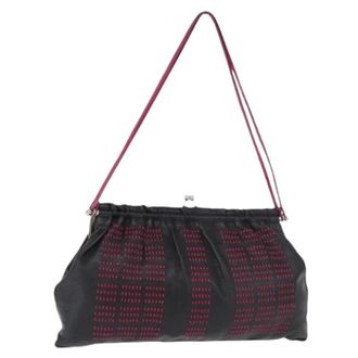 Miu Miu Pre-owned Shoulder Bags, female, Black, Size: ONE SIZE Pre-owned Leather Shoulder Bag