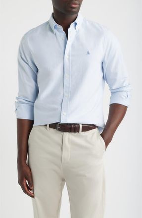 Nordstrom Sailboat Emblem Cotton Button-Down Oxford Shirt in Blue - White at Nordstrom, Size Xxx-Large
