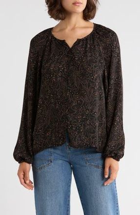 Sanctuary Raglan Sleeve Top in Spotted Paisley at Nordstrom Rack, Size X-Small